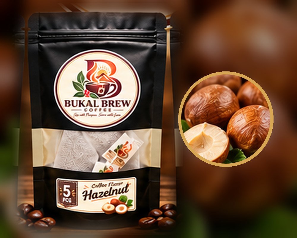 Bukal Brew Coffee Hazelnut coffee bags, pack of 5 pcs