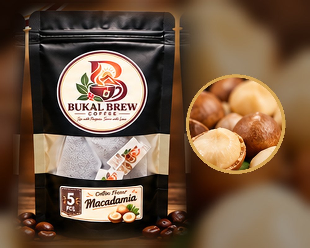 Bukal Brew Coffee Macadamia coffee bags, pack of 5 pcs